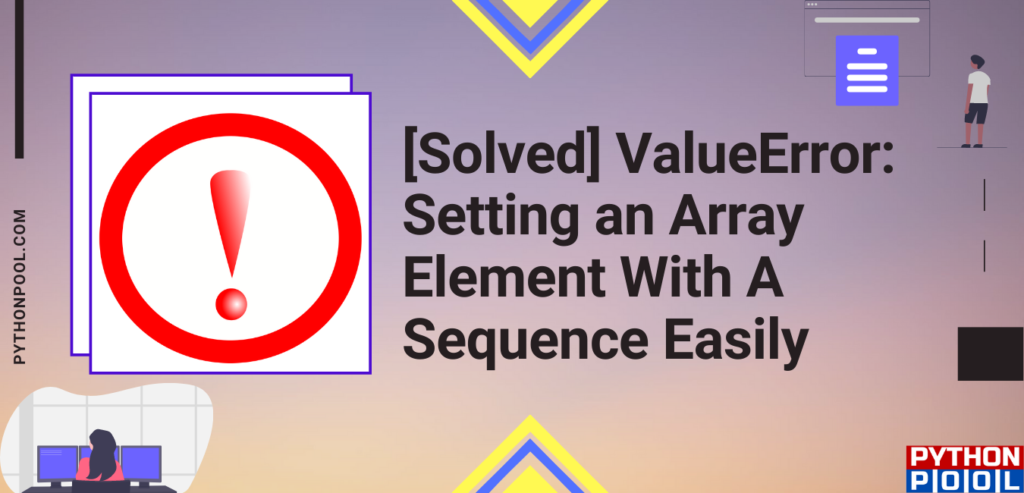 setting an array element with a sequence.
